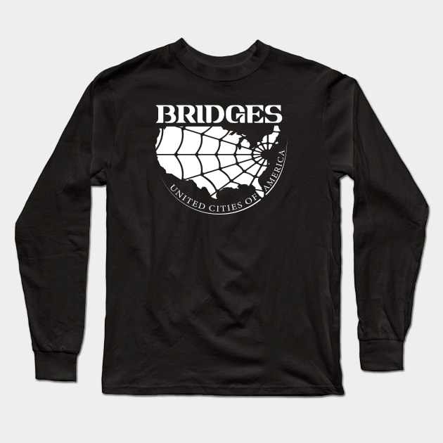 Bridges (Black and White) Long Sleeve T-Shirt by SJBTees